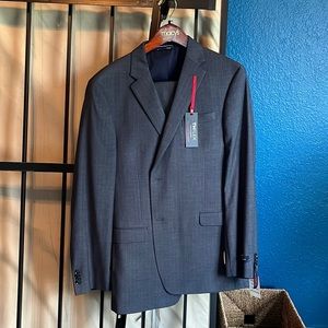 Navy/Grey 44L 38W Tommy Hilfiger THFlex Jacket and Pants Suit